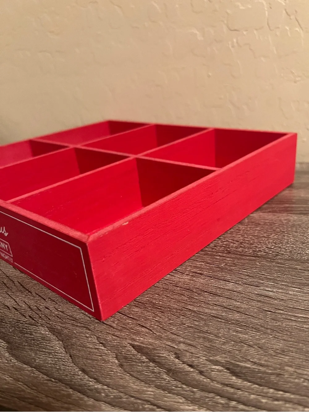 Target Bullseye Christmas Crate Red Mrs. Claus Cookie Company Wood NWT